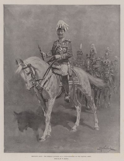 El aliado de Gran Bretaña, el Emperador Alemán como Mariscal de Campo del Ejército Británico de Hermanus Willem Koekkoek